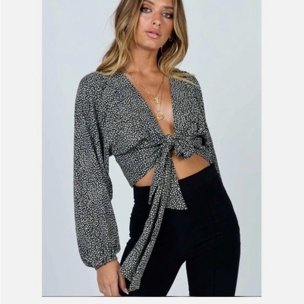 Princess Polly NEW MOOD TOP BLACK